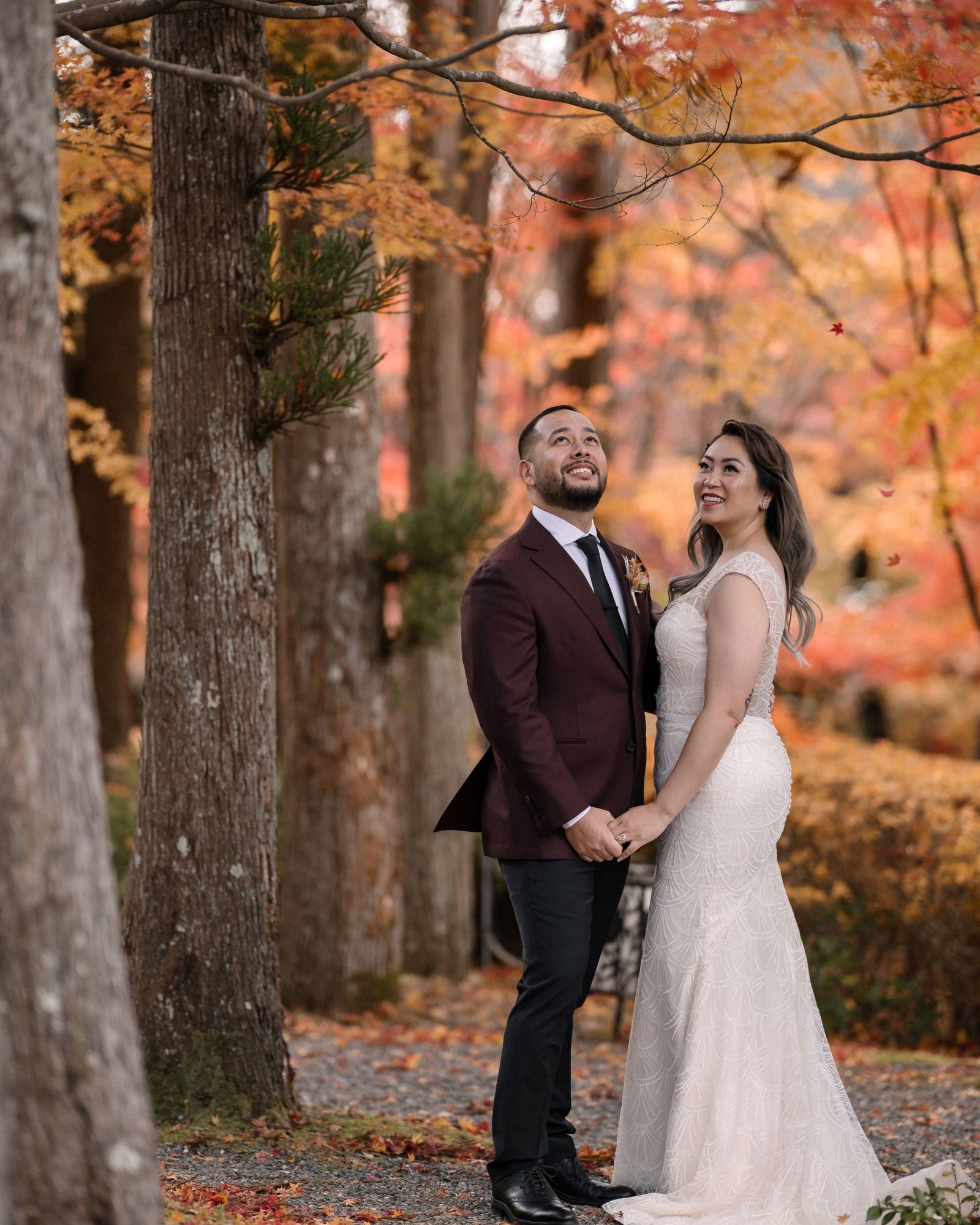 Autumn forest elopement in Kyoto. Autumn forest elopement in Kyoto.